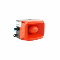 Sirène électronique Ileritraffic MS-214 à sonorité ajustée, ABS, 50 tonalités, protection IP54, 70-140 dB, 110-220 VAC/12-24 VDC, compatible MP3