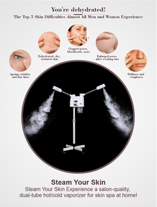Vaporizador Facial de Doble Tubo, Vaporizador Frío y Caliente, Equipo de Belleza, Vaporizador Facial - Product Image 6