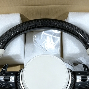 Volante de Fibra de Carbono Compatible con <span class=keywords><strong>BMW</strong></span> F01 F02 F03 F04 F06 F07 F10 F11 F12 F15 F16 F18 F20 F25 F26 F30 F32 E60 M3 <span class=keywords><strong>M5</strong></span> M6 - Product Image 6