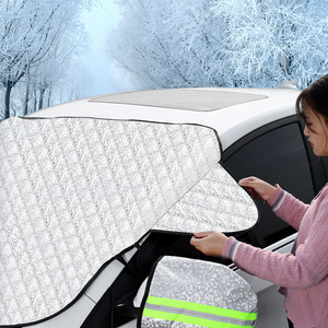 Protector de Nieve para Auto, Cubierta de Media Carrocería con Protección para Espejos, Tela No Tejida PET, Película Aluminizada, Juego Completo para Uso Invernal - Product Image 2
