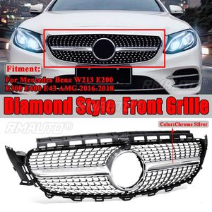 กระจังหน้ารถยนต์รุ่นใหม่ W213 GT แบบเพชร สำหรับ Mercedes Benz W213 E200 E300 E400 E43 AMG ปี 2016-2018 - Product Image 1