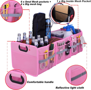 Organizador de Maletero de Coche Plegable Grande con <span class=keywords><strong>3</strong></span> Compartimentos y Múltiples Bolsillos para Coche, SUV - Product Image 3