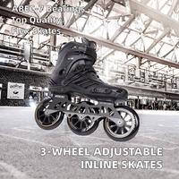 Patins à roulettes à 3 roues réglables pour hommes, femmes et adultes avec roues en acier, patins en ligne en alliage d'aluminium, vente en gros, slalom