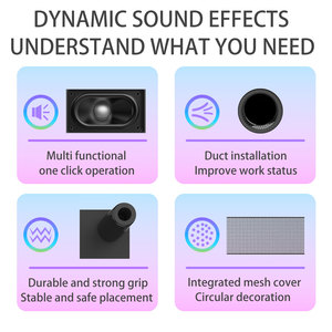 Sistema de barra de sonido para fiestas de 45W, subwoofer incorporado, efectos de luz RGB, micrófonos inalámbricos duales para karaoke en casa y noches de cine, 1 unidad - Product Image 6
