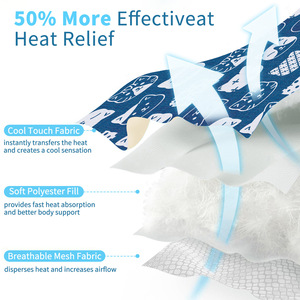 Tapis rafraîchissant pour animaux de compagnie en soie glacée, motif dessin animé, rectangulaire, 45x60cm, 50x70cm, 65x90cm, 85x120cm, pour chat et chien, coussin de couchage d'été - Product Image 5