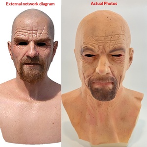 Masque en latex Breaking Bad Old White Face, masque de vieil homme <span class=keywords><strong>chauve</strong></span>, costume de cosplay d'Halloween, fête de Noël amusante - Product Image 2