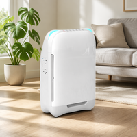 Purificateur d'air intelligent portable WiFi avec contrôle par application, filtre HEPA et charbon actif composite pour allergies aux animaux domestiques, chambre et maison