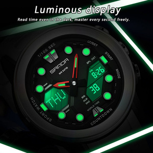Reloj Digital SANDA 3392, Reloj Deportivo Multifuncional a Prueba de Agua para Exteriores, Reloj de Pulsera de Moda para Hombre, para Senderismo - Product Image 4