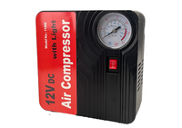 Compresseur d'air portable 12V monocylindre avec lumière d'urgence et pompe de gonflage pour pneus, en ABS, certifié CE