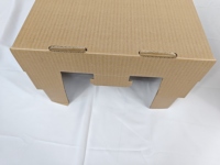 Boîte en carton ciré imperméable HuiLong pour fruits de mer et viande congelée, emballage en papier kraft avec logo personnalisé, boîte logistique pliable