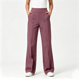 <span class=keywords><strong>Pantaloni</strong></span> Casual da <span class=keywords><strong>Donna</strong></span> di Alta Qualità <span class=keywords><strong>con</strong></span> <span class=keywords><strong>Vita</strong></span> Alta e Gamba Larga, <span class=keywords><strong>Elastico</strong></span> <span class=keywords><strong>in</strong></span> <span class=keywords><strong>Vita</strong></span>, Design Comodo e alla Moda - Product Image 5