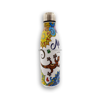 Bouteille isotherme en acier inoxydable à double paroi de 17 oz/500 ml, souvenir d'Espagne et du Portugal, bouteille d'eau isolée, bouteille en acier inoxydable pour cola