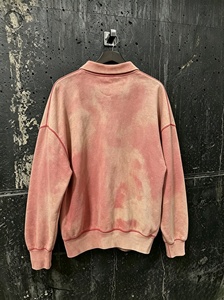 เสื้อสเวตเชิ้ต JME คอปกแบบพับได้ แขนยาว ผ้าเฟรนช์เทอร์รี่ ลายมัดย้อมสีชมพู สำหรับผู้ชาย ใส่ได้ในฤดูใบไม้ร่วง - Product Image 2