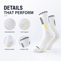 Chaussettes de sport professionnelles pour hommes, tricotées, antidérapantes, avec semelle massante, antibactériennes, en Spandex/Nylon/Coton, collection automne Elite