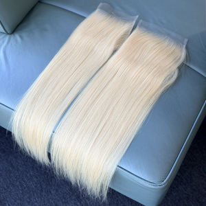 Vente en gros de cheveux humains vierges 100% Remy, 613 lisses, fermeture en dentelle HD 5x5 6x6 - Product Image 6