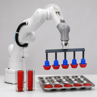 Ligne d'assemblage multi-robots FR20 Cobot pour l'emballage de gâteaux, le placement de moules à cupcakes, la manipulation de plateaux, bras robotisé industriel 25 kg IP65