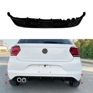 Amp Z Rear Diffuser For Volkswagen Polo Mk6 2019 Matte Black Air Intake Lip Spoiler Exterior Modification - Product Image 1