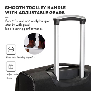 Oxford Cloth Trolley Suitcase 360 Degree Spinner Wheels TSA <b>Lock</b> Business Travel Lightweight Durable Solid Color Zipper Closure - Product Image 4