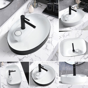 Ceramic Countertop Sink <b>Round</b> Single Hole <b>Basin</b> For Bathroom And Balcony Easy Cleaning - Product Image 5