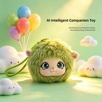 Poupée interactive intelligente transfrontalière en peluche, jouet compagnon éducatif réconfortant à intelligence artificielle, modèle en coton PP rembourré, modèle Blé Vert