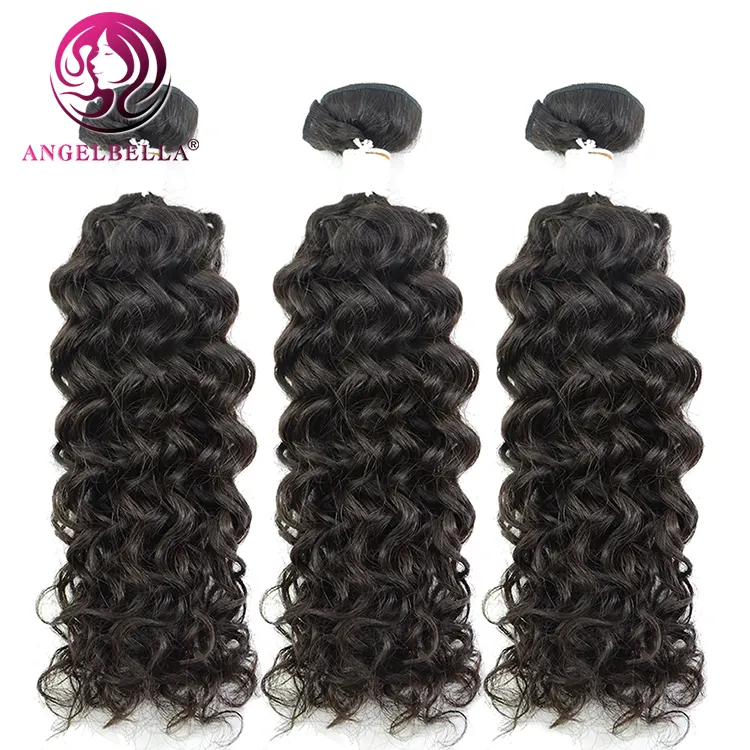 Angel bella Alibaba Indian Virgin Hair Weave Natürliche Farbe Echthaar verlängerung