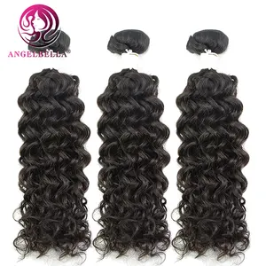 Angelbella Alibaba Indian Virgin Hair Weave Natural Color Human Hair Extension