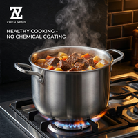 Ensemble de casseroles de cuisine haut de gamme en acier inoxydable, 4 pièces, avec corps empilable, gain de place de 75 %, avec couvercles en acier durables