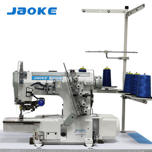 Nueva Máquina Industrial de Coser Plana JAOKE de Triple Aguja y 5 Hilos con Cortahilos Automático JK-600-UT de Base Plana para Hierro y Plástico - Product Image 1
