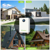 Batterie lithium-ion LiFePO4 51,2 V, 16 kWh/32 kWh, sur chariot, IP54, hybride, pour stockage domestique mural, systèmes solaires, garantie 10 ans