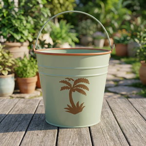 Seau en fer galvanisé émaillé - Product Image 4