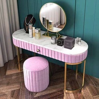 Ensemble de coiffeuse en cuir gris foncé simple Offre Spéciale moderne pour chambre à coucher à la maison