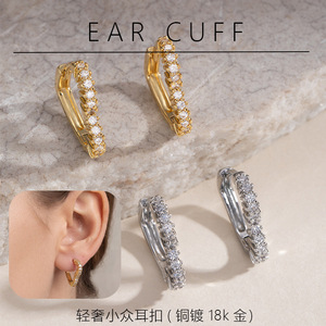 Boucles d'oreilles en forme de cœur en alliage de cuivre plaqué or 14 carats, bijoux tendance, cadeau - Product Image 5
