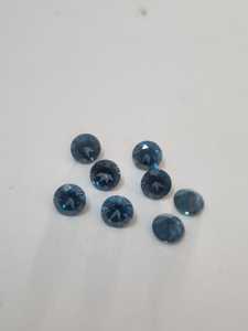 Natural London Blue <b>Topaz</b> Round Cut 5mm Loose Gemstone Premium Faceted Deep Blue <b>Topaz</b> Stone for Jewelry Making Wholesale Gems - Product Image 6