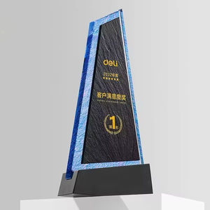 पुजियांग थोक खाली उच्च गुणवत्ता वाले संगमरमर क्रिस्टल ट्रॉफी रंगीन क्रिस्टल ट्रॉफी के लिए संगमरमर आधार - Product Image 5