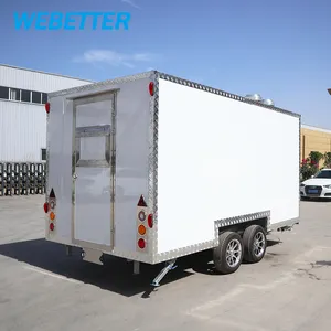 Coffee Mobile Cart WEBETTER Commerical Vantage Street Mobile Stainless Steel Square Hot Dog Fast Food Trailer Remorque Food Truck For Sale
