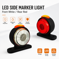 Nouvelles feux de position latéraux à LED trois faces, éclairage sur 3 côtés, feux de gabarit arrière, signalisation rouge, blanc, ambre, 12/24V, camion, remorque