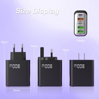 200W 5 Port USB-C Pengisi Daya Cepat Adaptor Pengisian Daya Ponsel 200W 3 USB+2 Type-C Adaptor Pengisian Cepat untuk iPhone/Xiaomi/Samsung