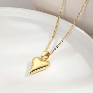 NZ1496 Delicado 18K Oro CZ Pave Flaming Sagrado Corazón Joyería religiosa Amor de Dios Collar Sagrado Corazón de Jesús Collar - Product Image 4