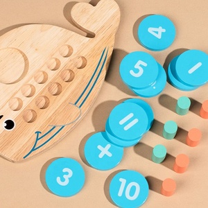 Juguete <span class=keywords><strong>de</strong></span> Matemáticas <span class=keywords><strong>de</strong></span> Madera Montessori para Niños Konig, <span class=keywords><strong>Ejercicios</strong></span> <span class=keywords><strong>de</strong></span> Suma y Resta, Educación Preescolar Temprana, Juguetes Educativos para Niños - Product Image 1