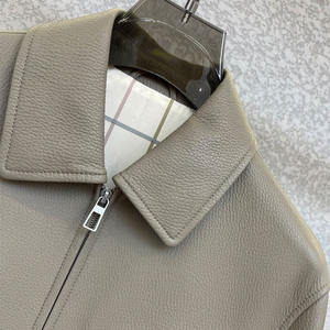 جاكيت رجالي من الجلد الطبيعي، ملابس ماركة، جاكيت جلد أصلي للرجال، معطف مصمم بأسلوب العلامة التجارية - Product Image 2