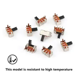 180 תואר שקופיות מתגי דרך חור 2 עמדה 3 סיכות אנכי 1P2T SS12F17-G5 שקופיות מתג - Product Image 5