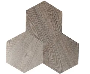 人気の六角形の木製の外観さまざまなパターンの六角形のタイル寄木細工の床の自己接着性