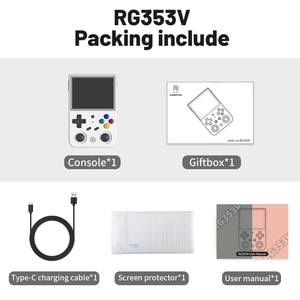Console de jeu portable <span class=keywords><strong>RG353V</strong></span> avec système <span class=keywords><strong>Android</strong></span>/Linux, écran IPS de 3,5 pouces, stockage de 16 Go, 10 000 jeux rétro pour enfants et adultes - Product Image 3