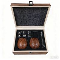 Decantador de Whisky de Cristal de 750 ml al por Mayor, Juego de Vasos de Whisky, Regalo con Piedras de Whisky y Caja de Regalo de Madera, Logotipo Personalizado, Regalo de Navidad para Hombre