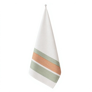 Premium 100% Linen Tea <b>Towel</b> | Striped <b>Kitchen</b> Dish <b>Towel</b> | Absorbent Reusable <b>Hand</b> <b>Towel</b> for <b>Kitchen</b> & Home - Product Image 1