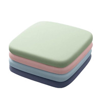 Coussins de siège portables carrés en mousse à mémoire de forme rafraîchissante, 4 cm d'épaisseur, avec housse amovible et lavable, respirants, pour soulager la pression