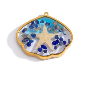 SUMMLYデザインビンテージボヘミアフラワーペンダント18K金メッキステンレスブレスレットネックレス作りDIYチャーム - Product Image 2