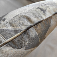 Housse de coussin décorative de luxe en jacquard métallique pour hôtel et maison, 45x45 cm, personnalisable