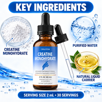 Créatine monohydrate liquide en marque privée OEM, boissons énergétiques pures, compléments nutritionnels sportifs, gouttes de créatine, créatine liquide