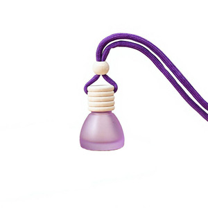 Empty Cone Shape 8ml Glass Air Freshener Bottle with Wooden Stopper and Rope Hanger <b>for</b> Home Fragrance - Product Image 2